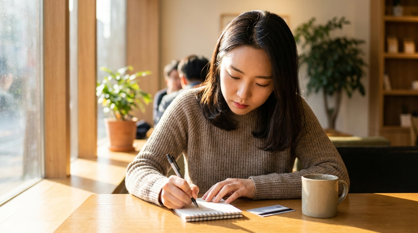연회비 환급 계산하는 직장인