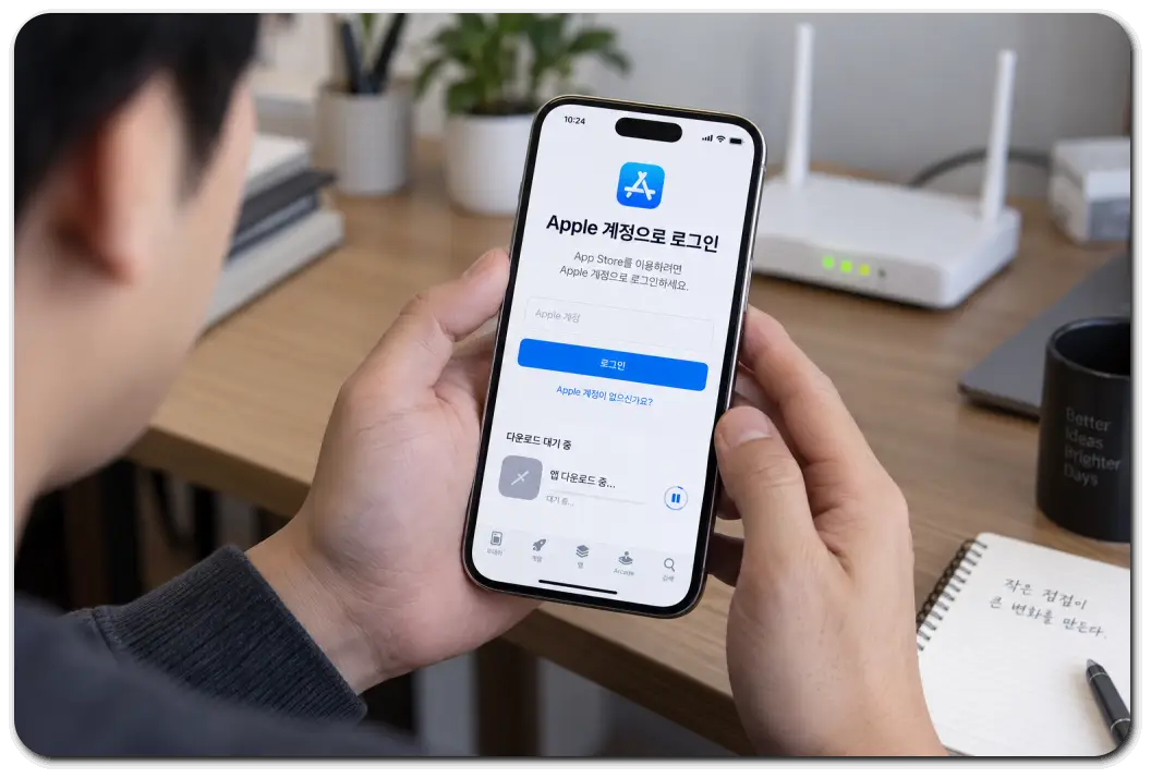 로그아웃-후-Appl-계정-로그인-화면