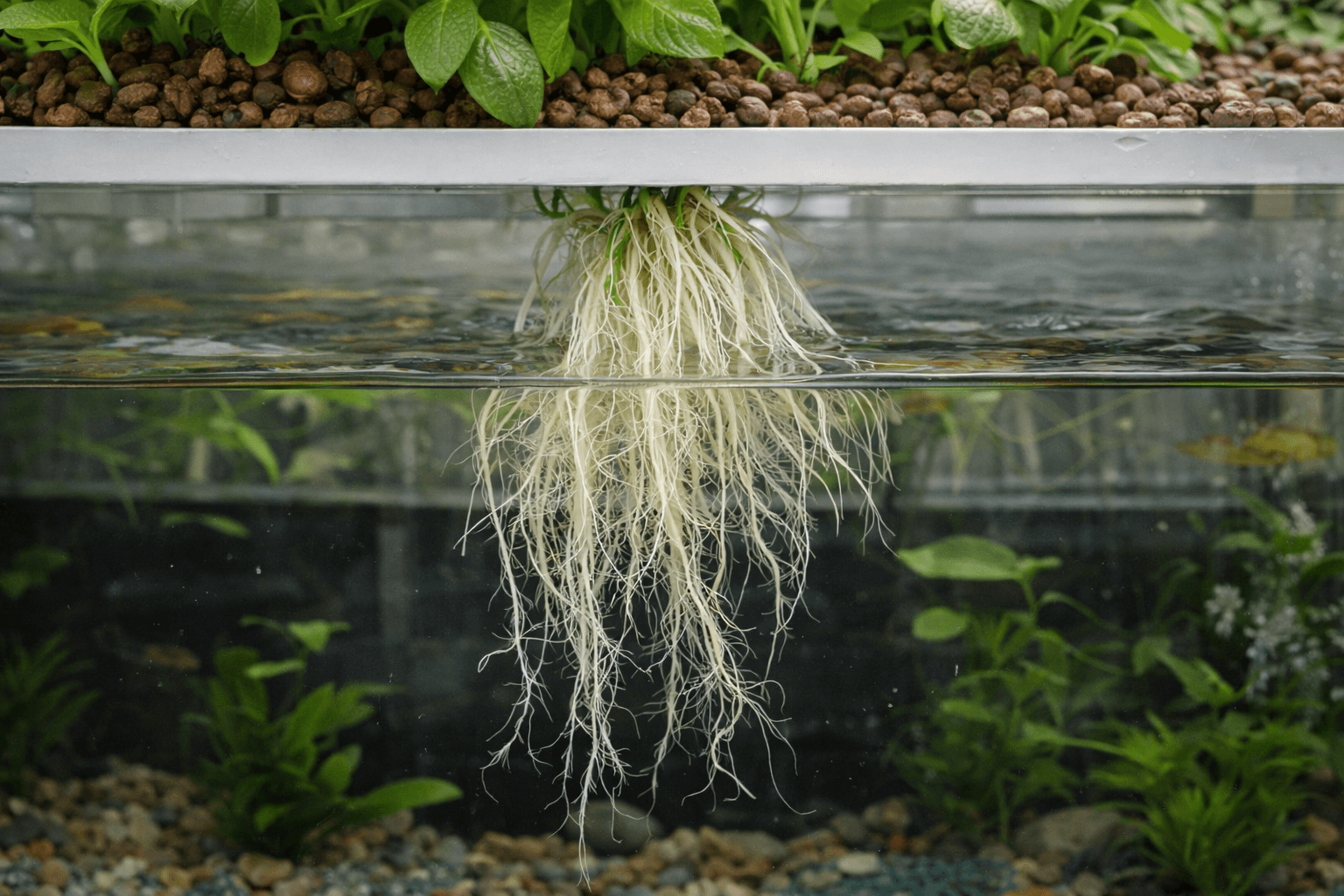 가정용 아쿠아포닉스에서 냄새가 거의 나지 않는 구조적 이유