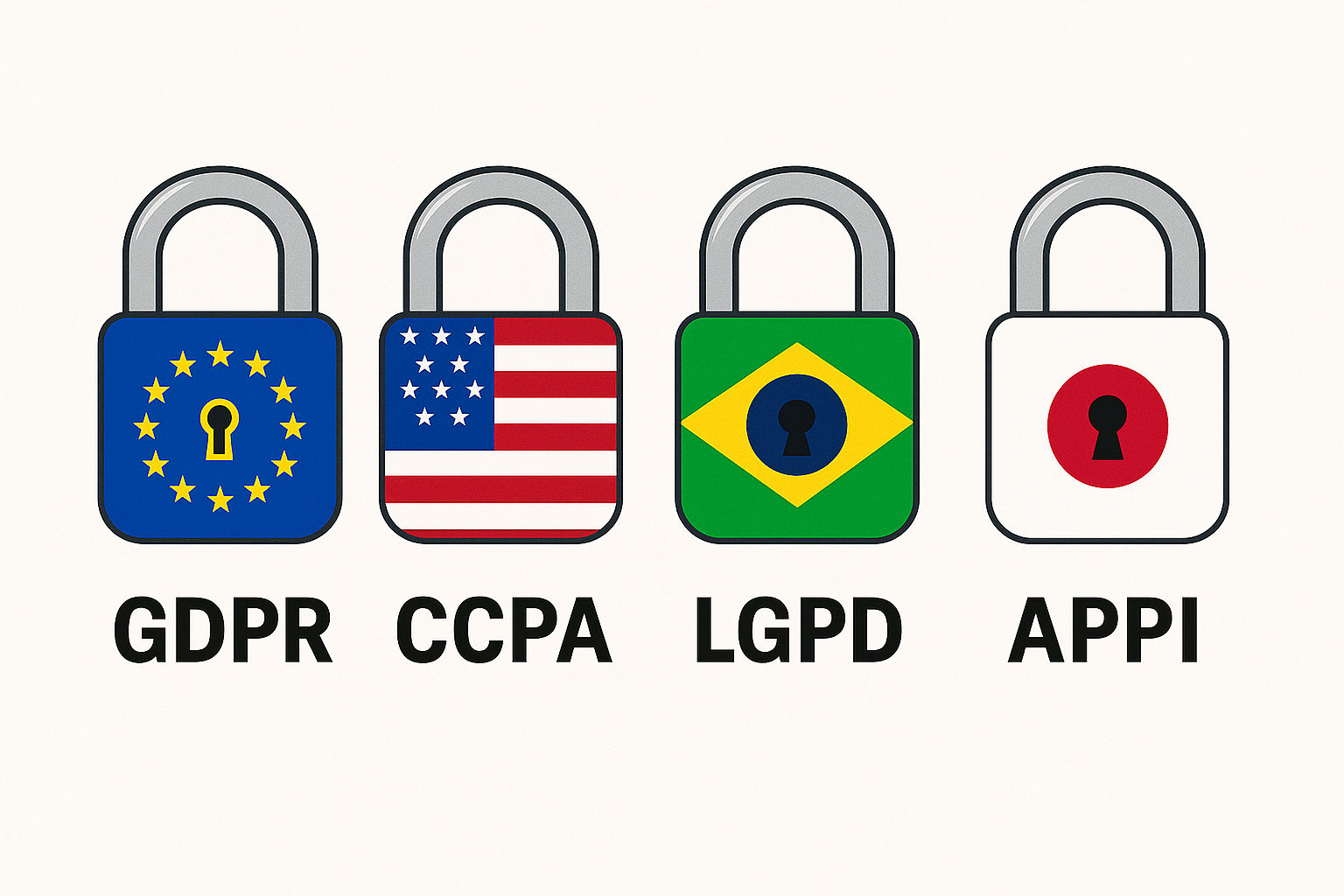 GDPR,CCPA,LGPD,APPI