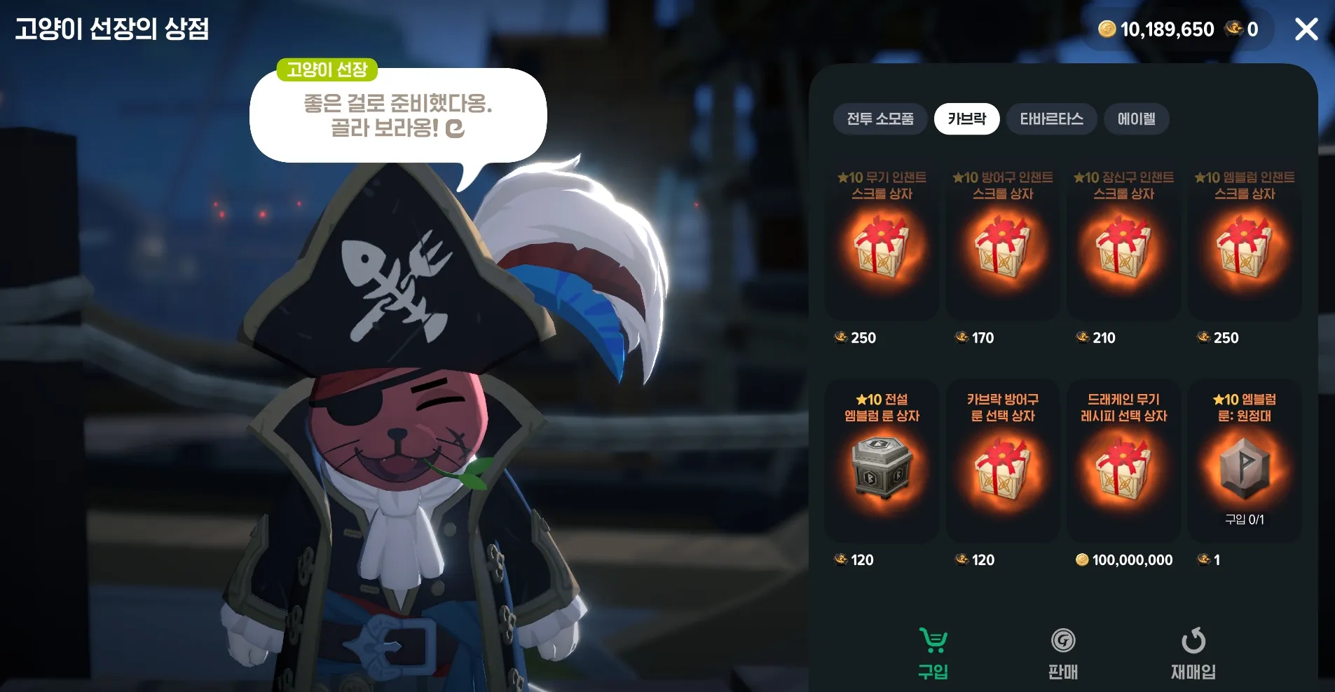 고양이 선장의 상점