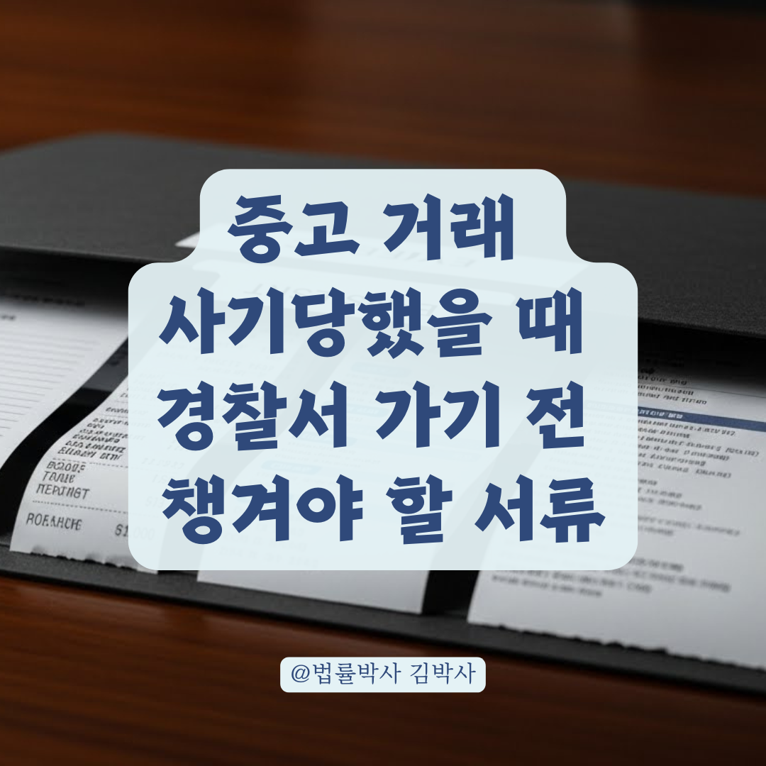 중고거래 사기, 돈 돌려받는 결정적 증거 체크리스트와 확보 방법.