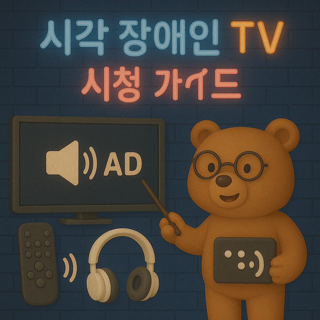 시각 장애인 TV 시청 가이드