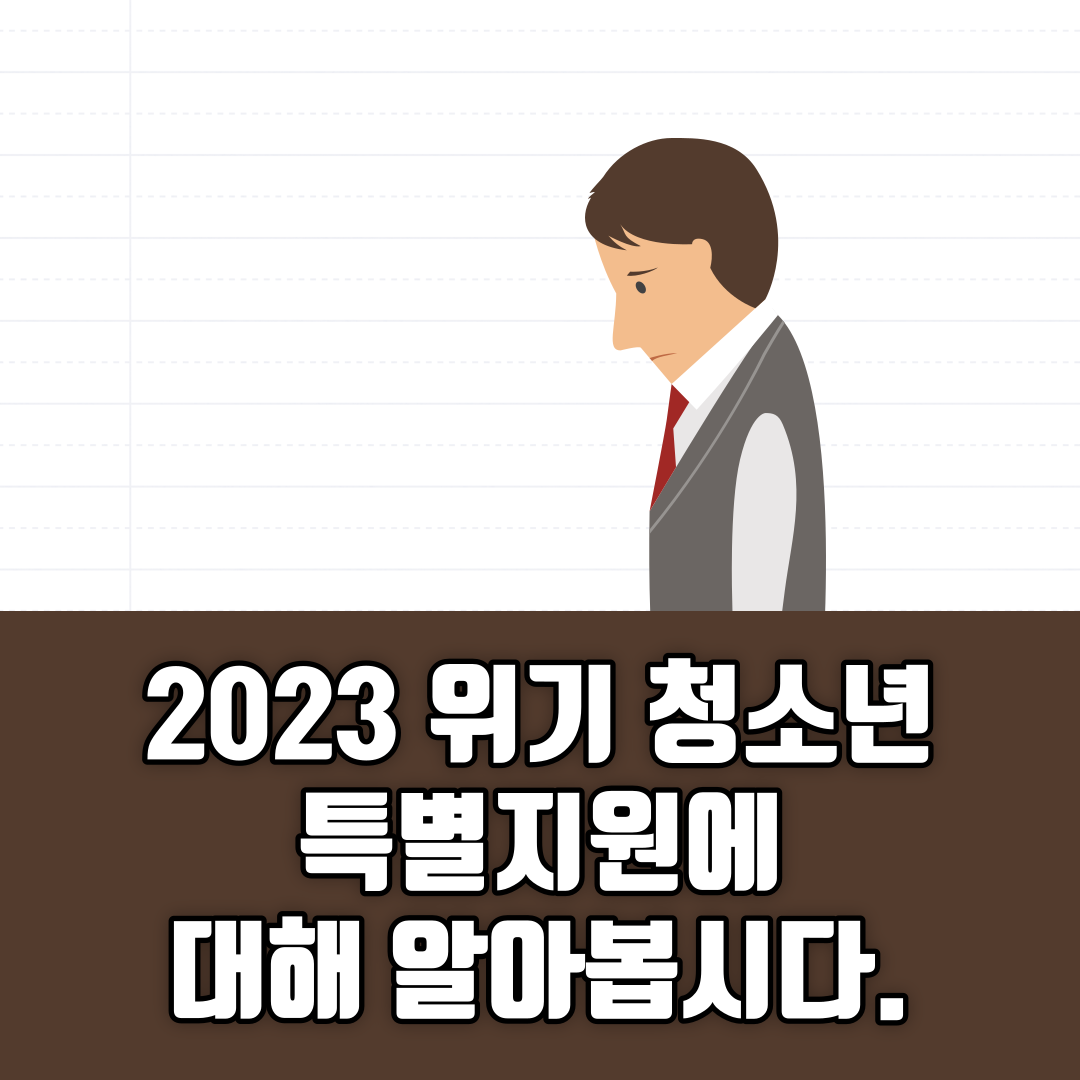 2023 위기 청소년 특별지원