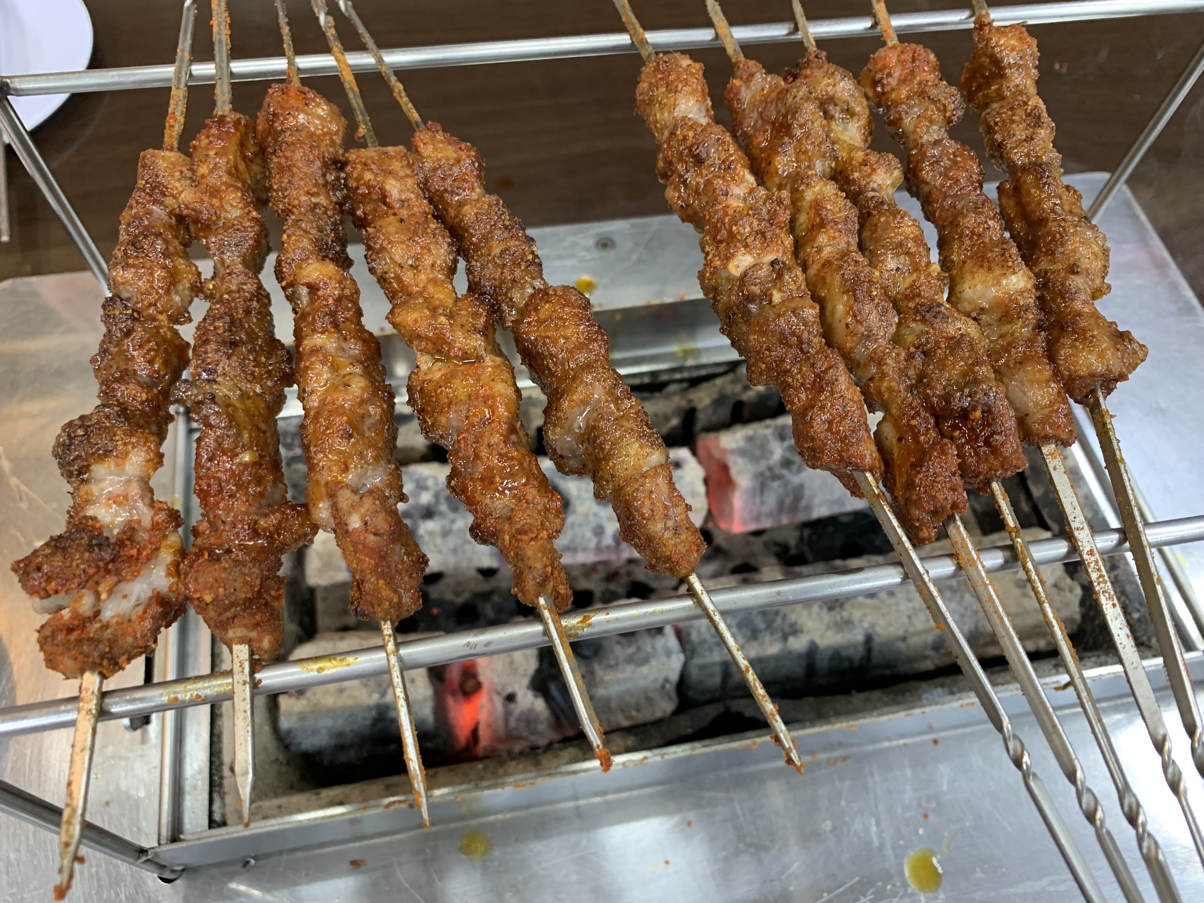 양꼬치 굽기