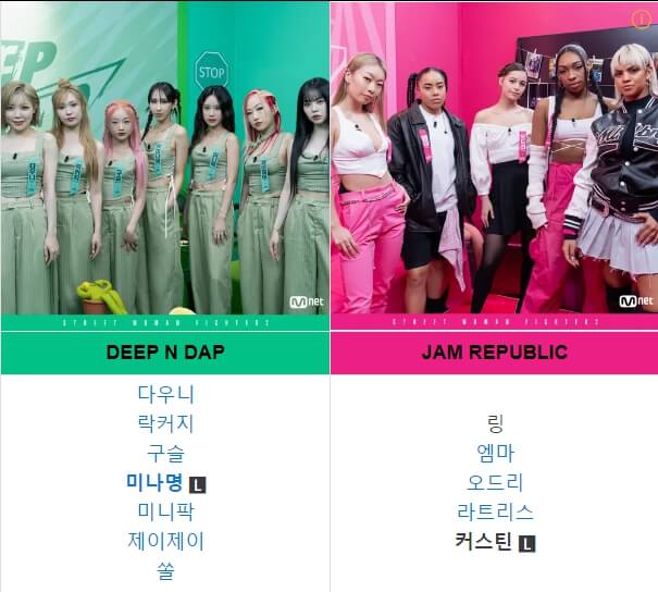 스우파2 라인업 소개