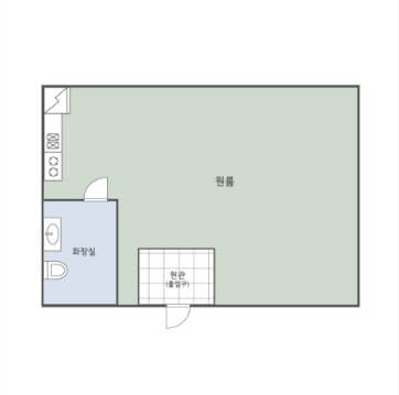 산청한방자연휴양림 -4인실배치도