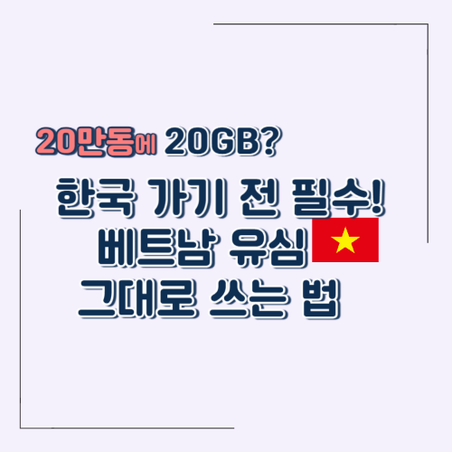 "한국 방문 시 Viettel.MobiFone로밍 요금제 총정리❘20G에 2만 원대,유심보다 싸다?"
