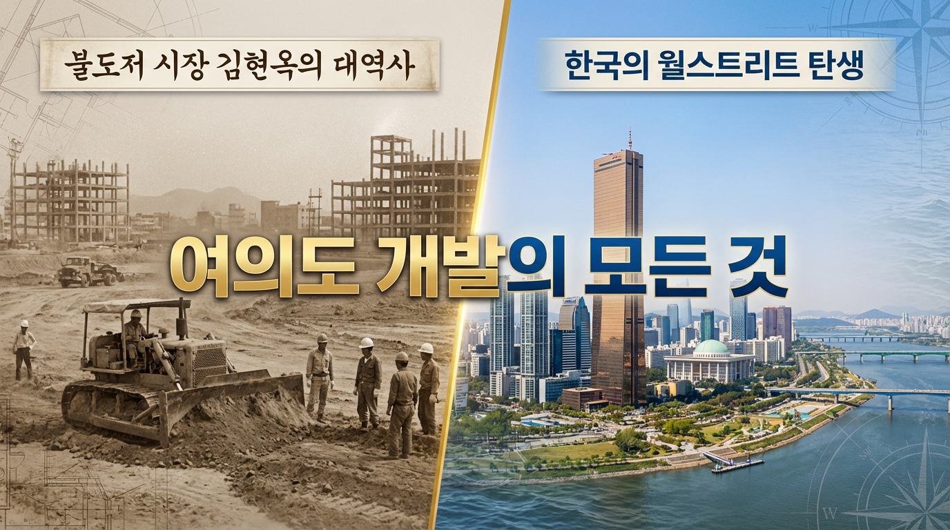 여의도 개발 역사 - 1970년대 불도저 공사 현장에서 현대 금융중심지로 변화한 모습