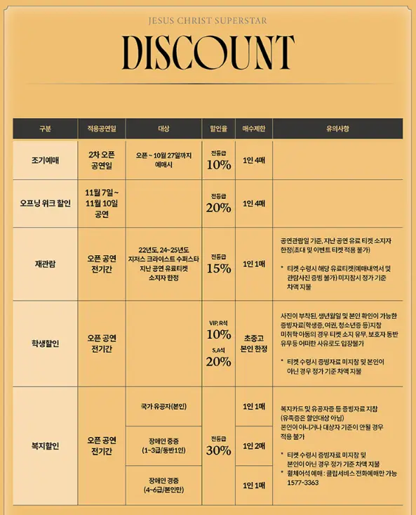 2024 뮤지컬 지저스 크라이스트 수퍼스타 예매 팁 일정