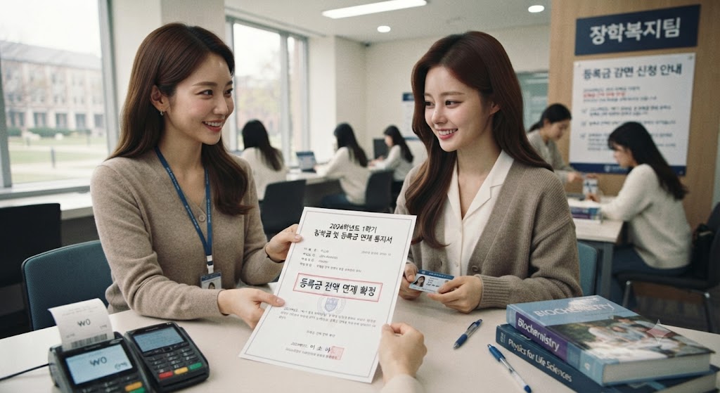 대학등록금 면제받는 대학생