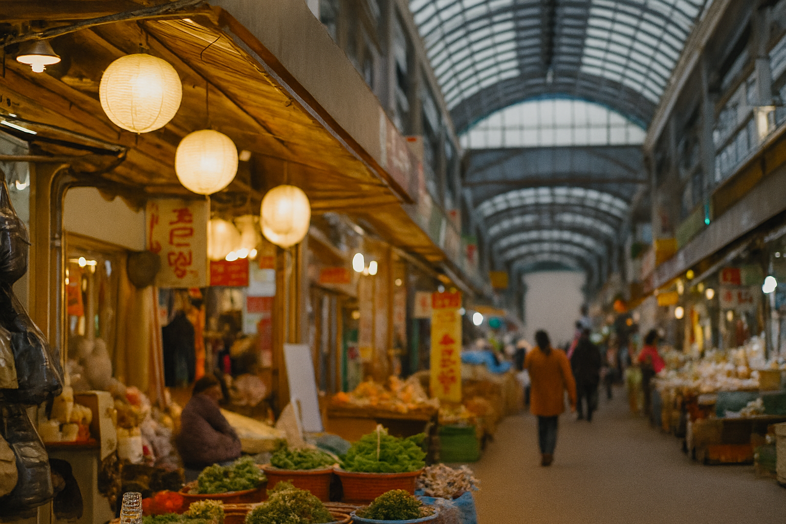 전통시장 내부 사진