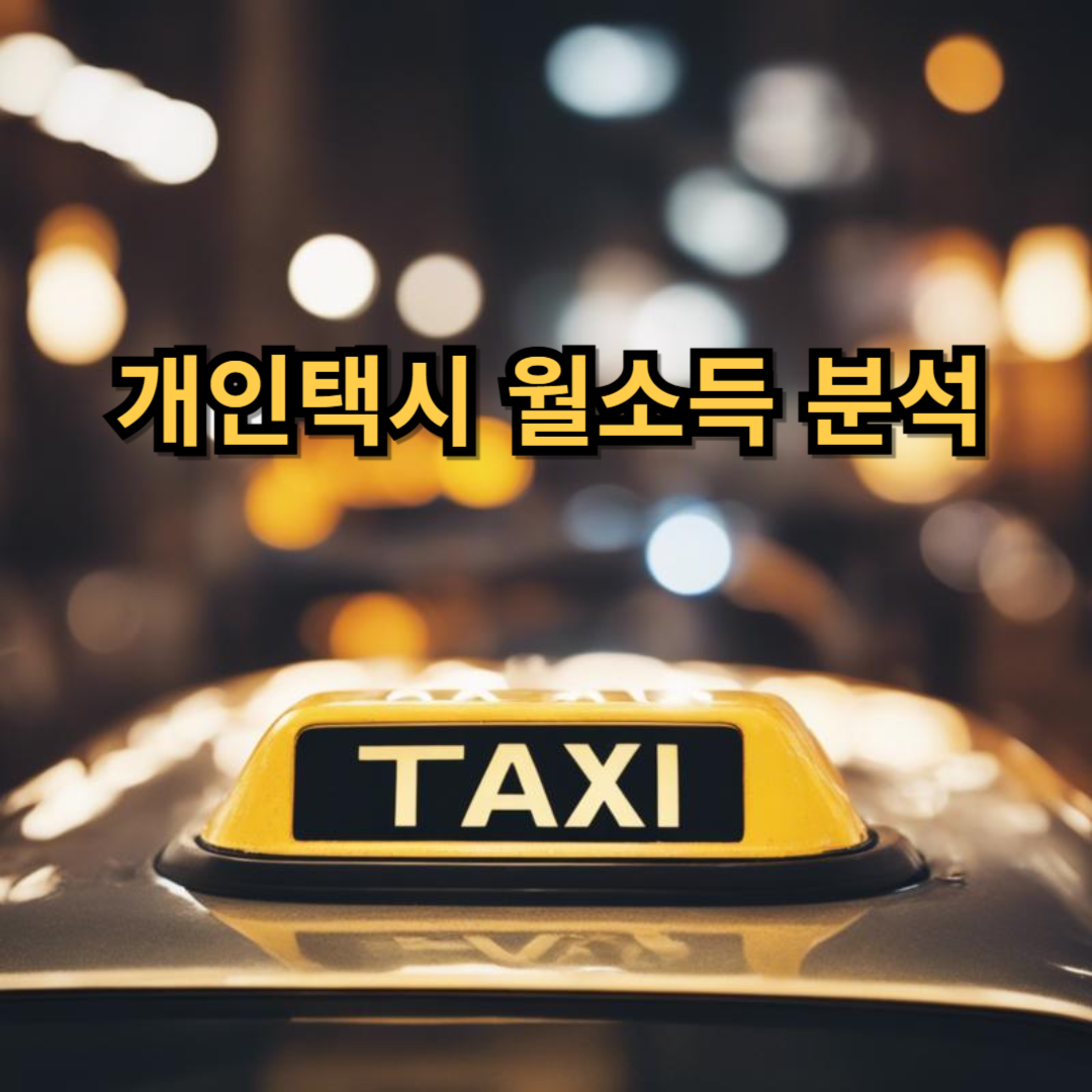 개인택시 월소득 분석