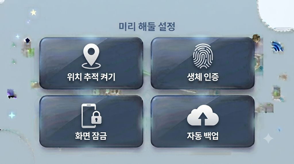 분실에 대비해 미리 해둘 설정