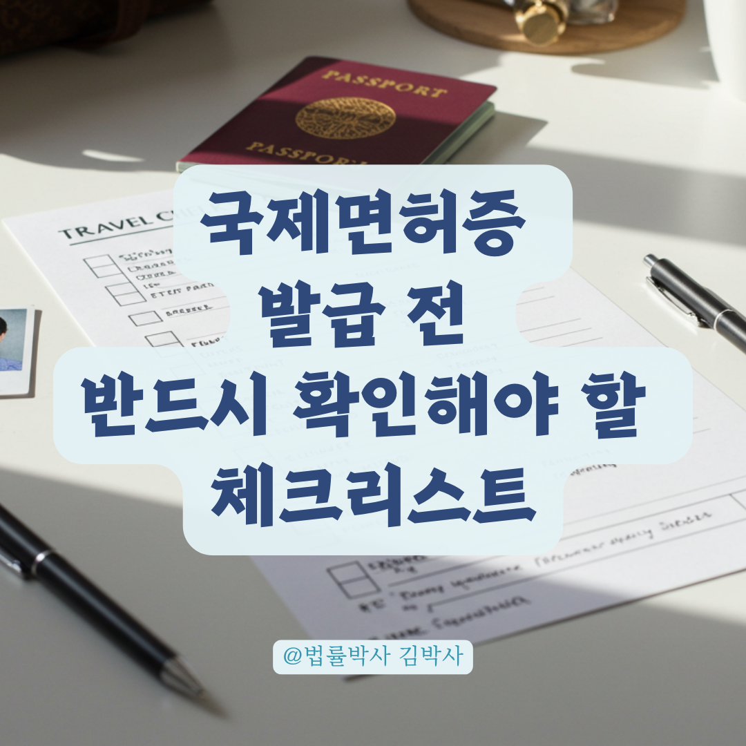 국제면허 발급 전 '이것'을 안 하면 현장 거절될 수 있습니다