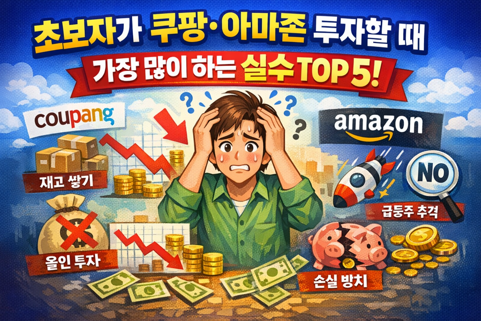 초보자가 쿠팡·아마존 투자할 때 가장 많이 하는 실수 TOP 5