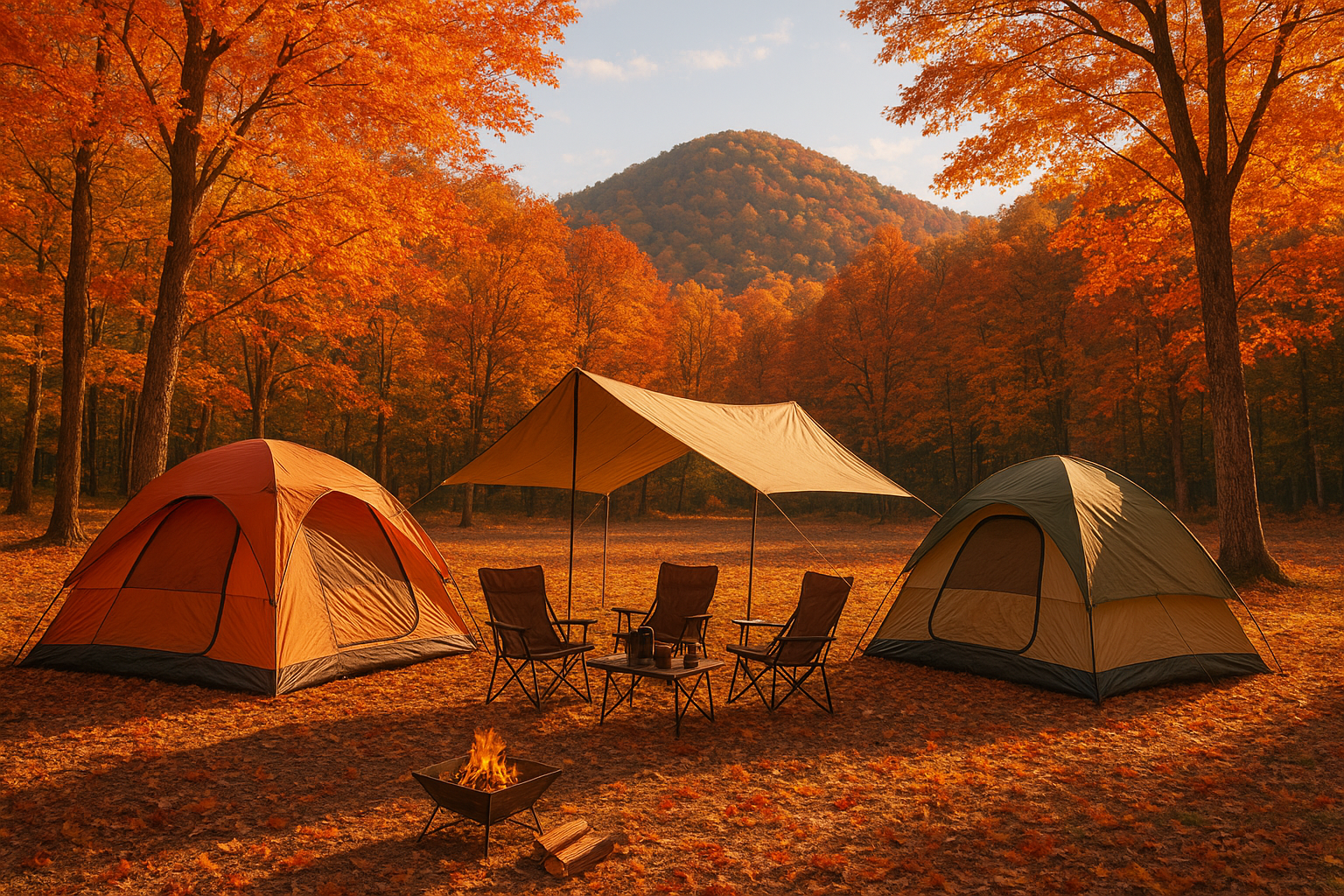 가을 캠핑장