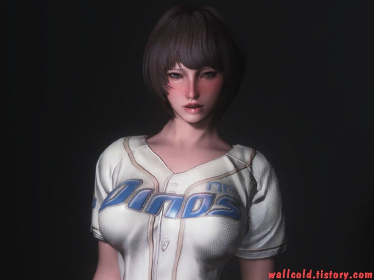 스카이림 의상 - 캐쥬얼 의상 baseball clothes hdt skyrim mod 001