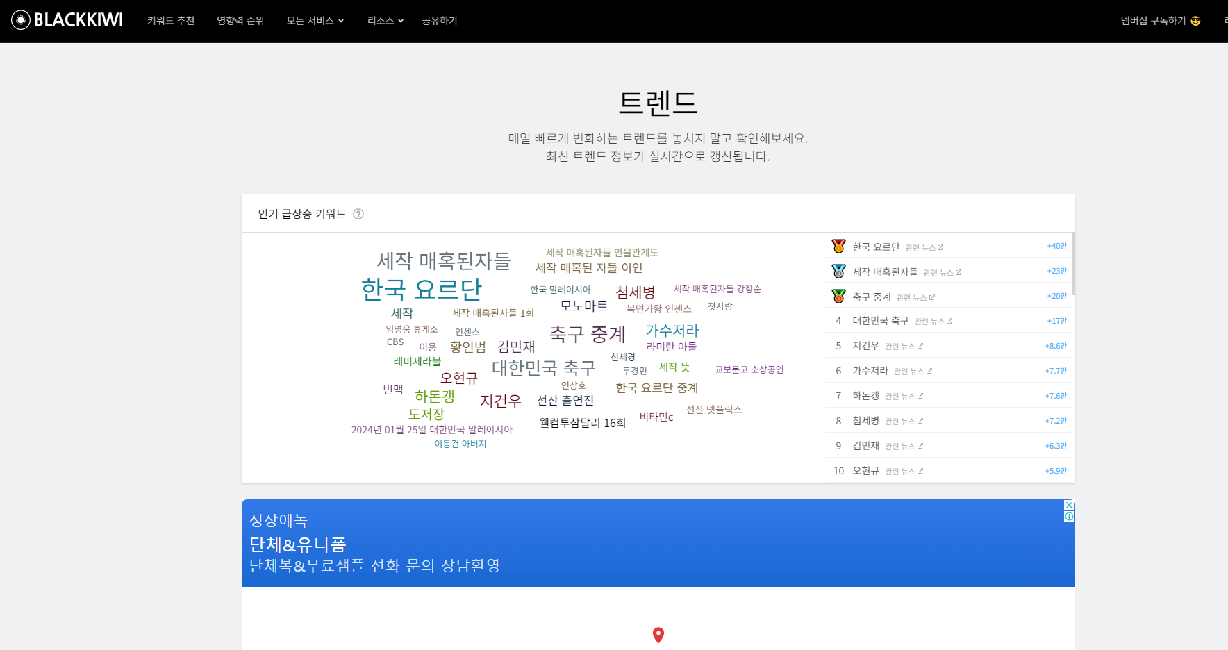 트렌드 화면