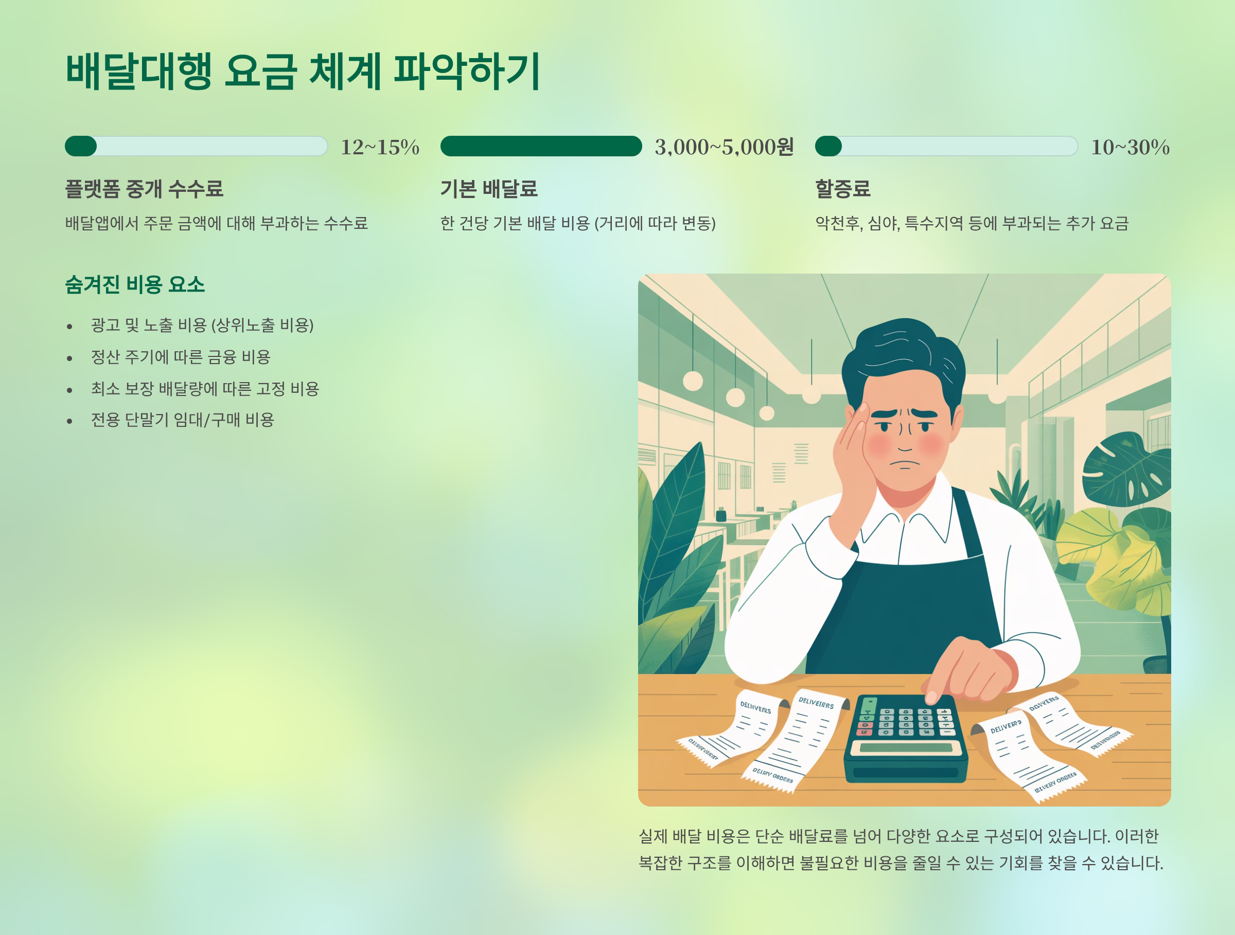 배달대행 요금 체계 파악