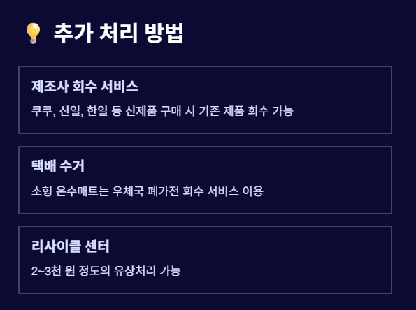 온수매트 버리는 방법