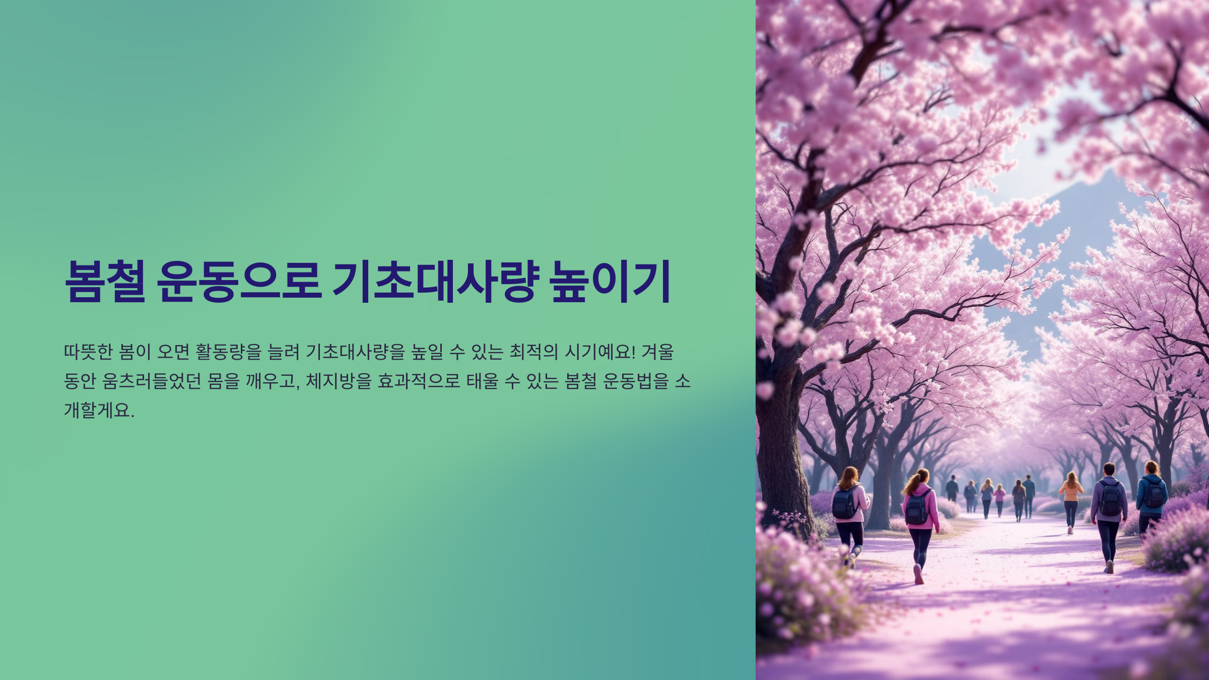 기초대사량 높이는 봄철 운동 꿀팁!