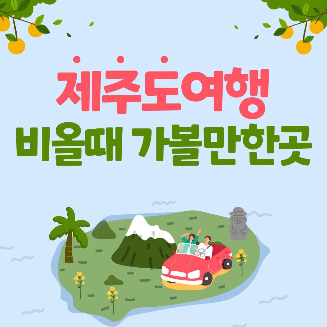 제주 비올때 가볼만한 곳