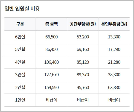 분당 차병원 일반 입원비