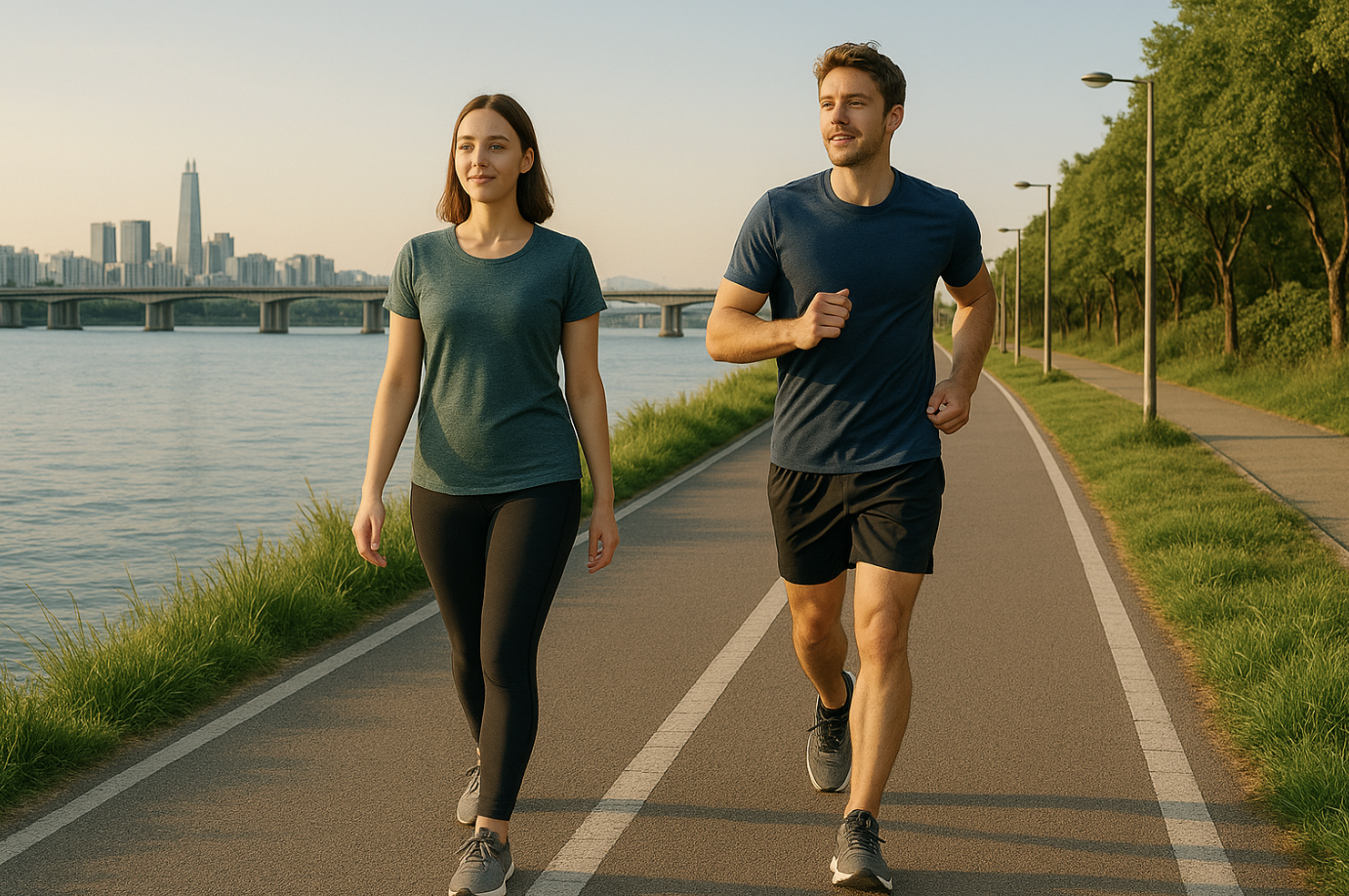 러닝과 걷기 장단점 비교 이미지