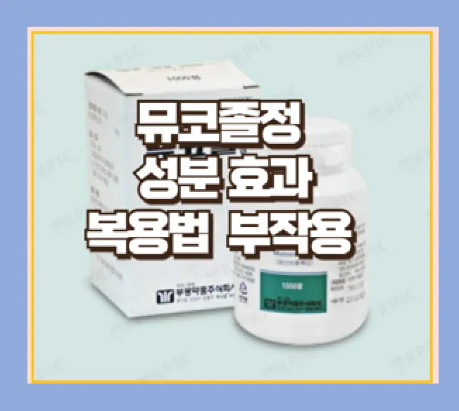 뮤코졸정의 성분 효능 복용법
