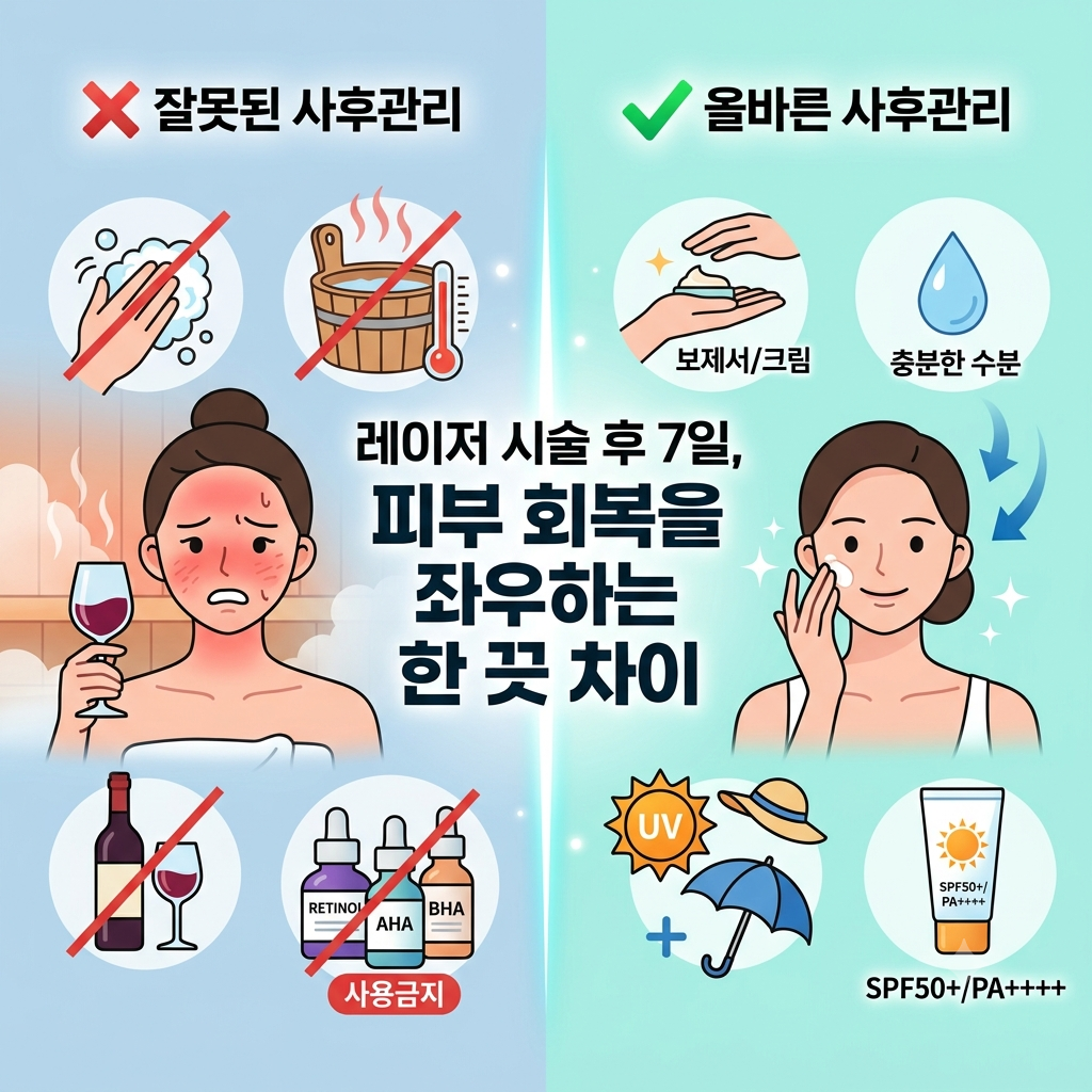피부과 레이저 시술 후 관리
