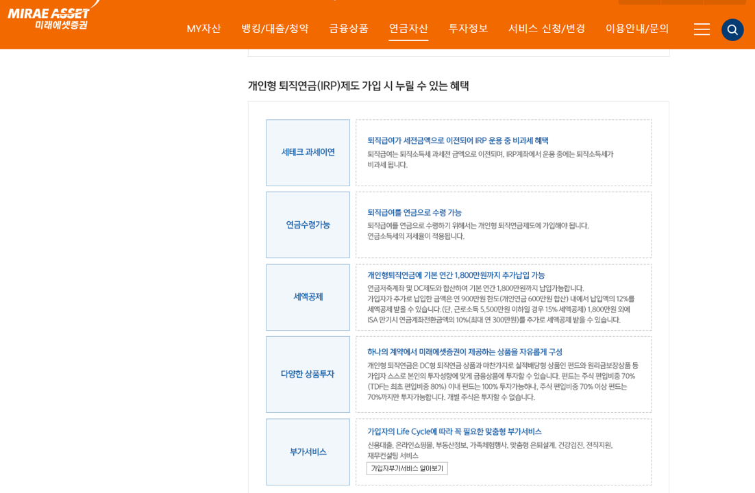 미래에셋증권 IRP 퇴직연금 투자하기