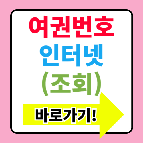 여권번호 인터넷 조회 2가지 빠른 방법