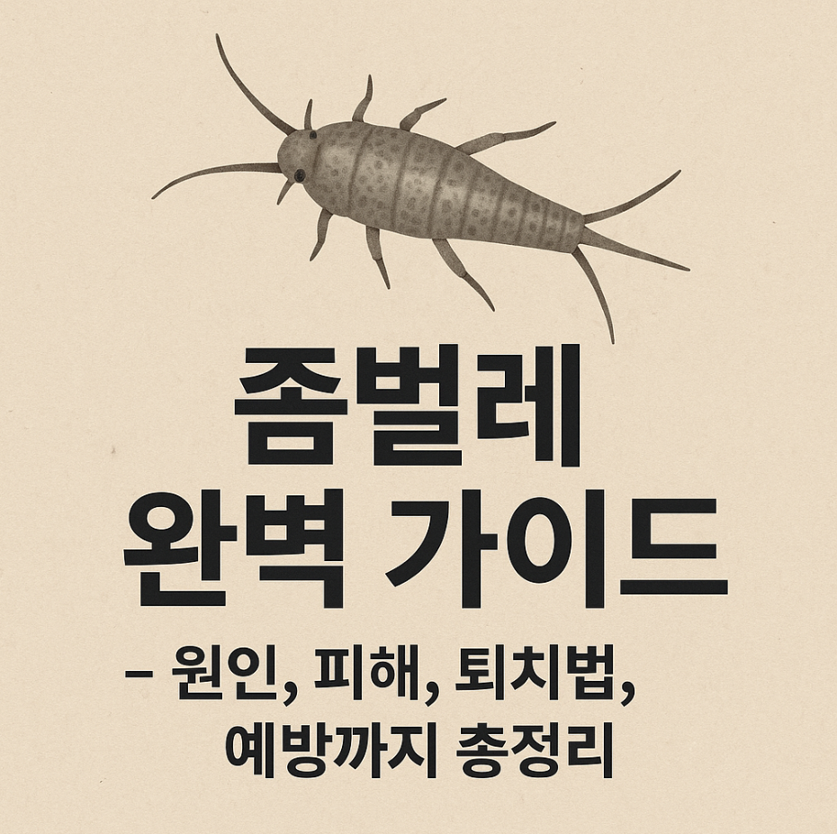 좀벌레 완벽 가이드 – 원인, 피해, 퇴치법, 예방까지 총정리