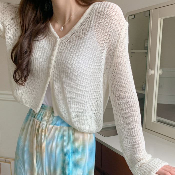 겟잇미 빈렐홀 데일리 여성 브이넥 썸머가디건