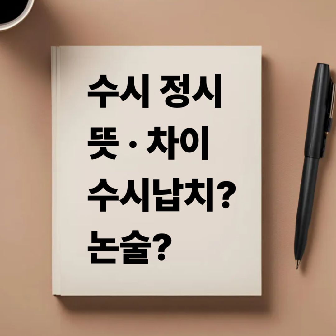 수시정시 뜻 &middot; 차이점 &middot; 논술 (+내신등급 확인하는 방법)