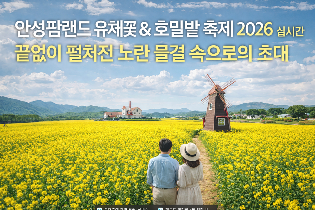 안성팜랜드 유채꽃 &amp; 호밀밭 축제, 예약 방법 포토존 알뜰 방문 꿑팁 총정리