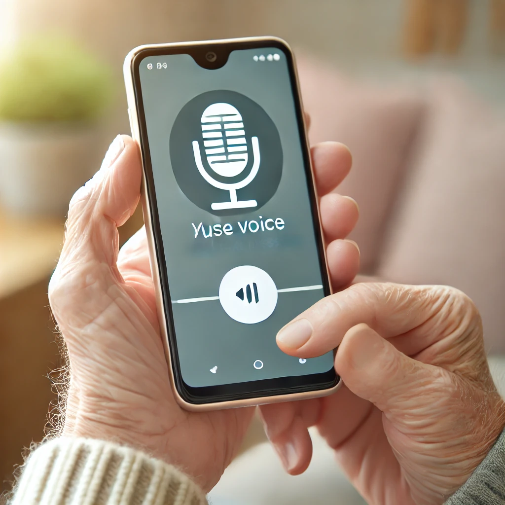 시니어를 위한 스마트폰 활용_음성으로 문자 보내기