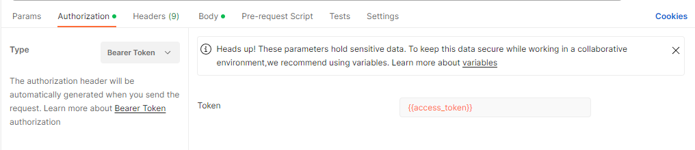 포스트맨 환경변수 활용