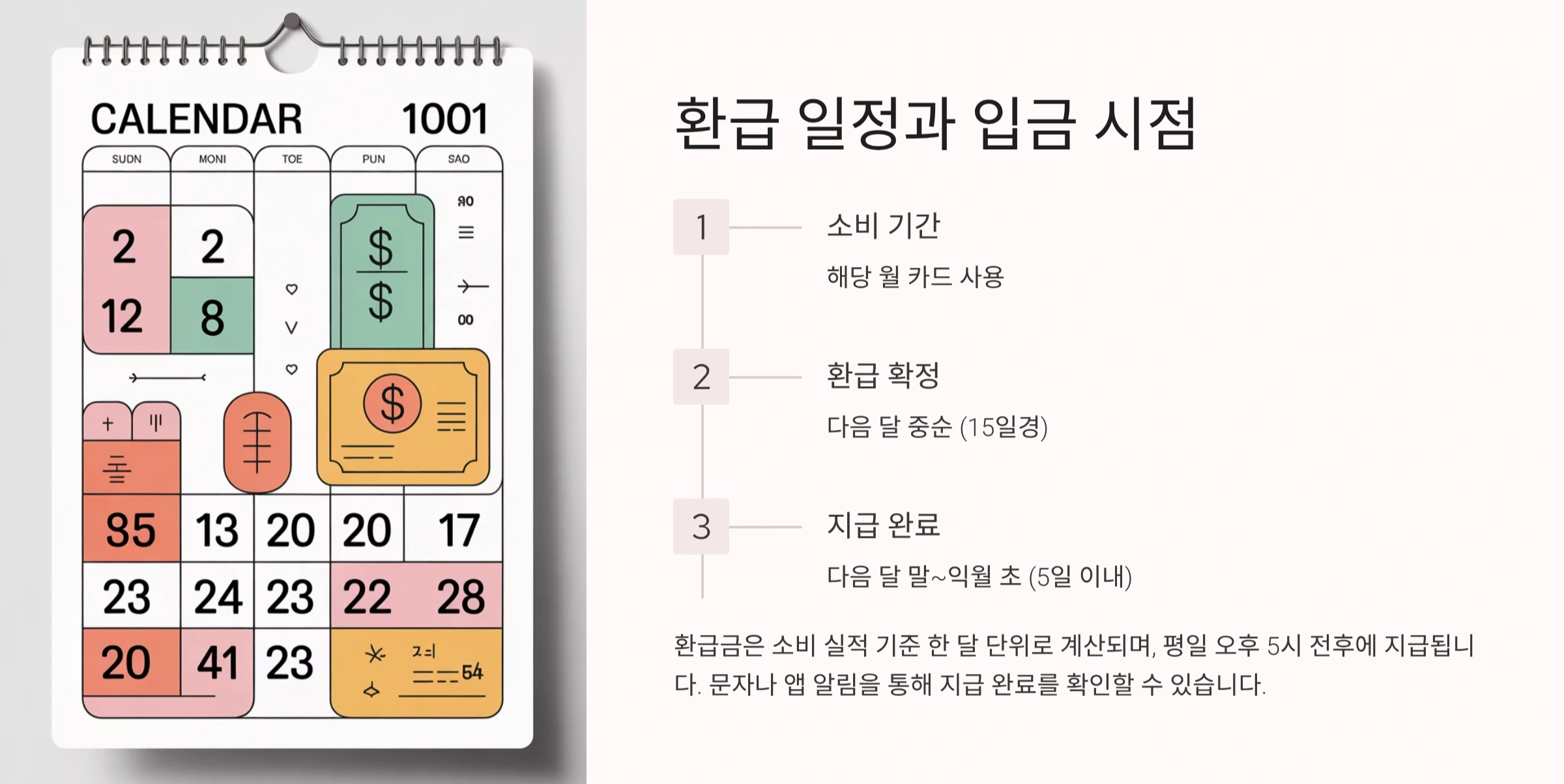 환급 일정과 입금 시점