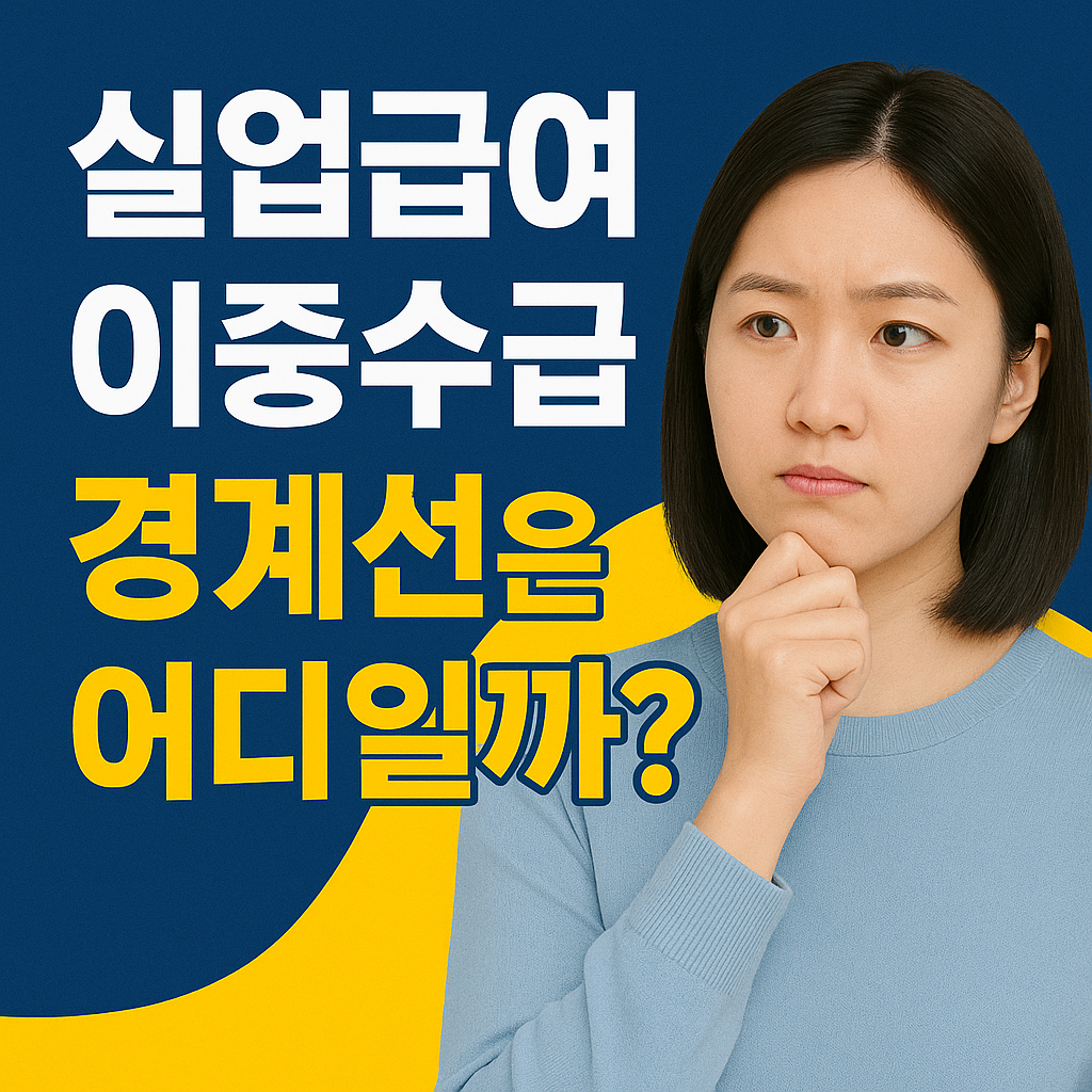 실업급여와 이중수급, 경계선은 어디일까?