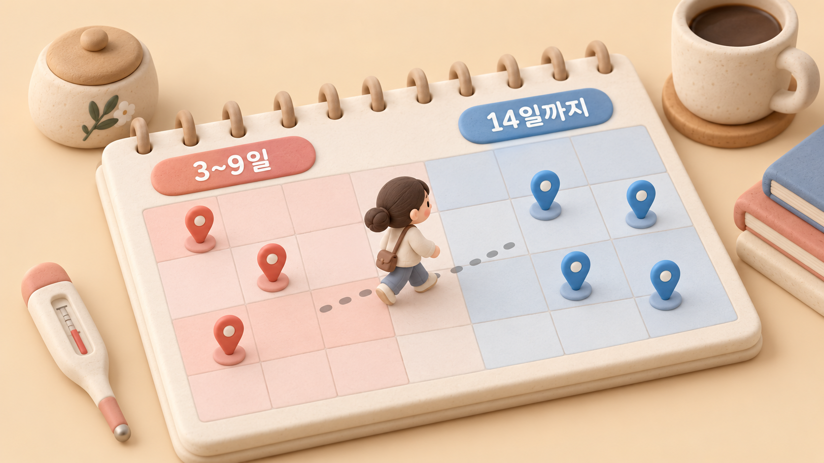 떼고 나서 2주 달력