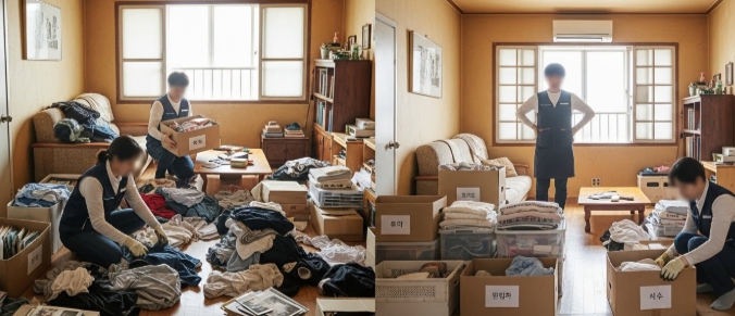 청양 고독사청소 및 정리중