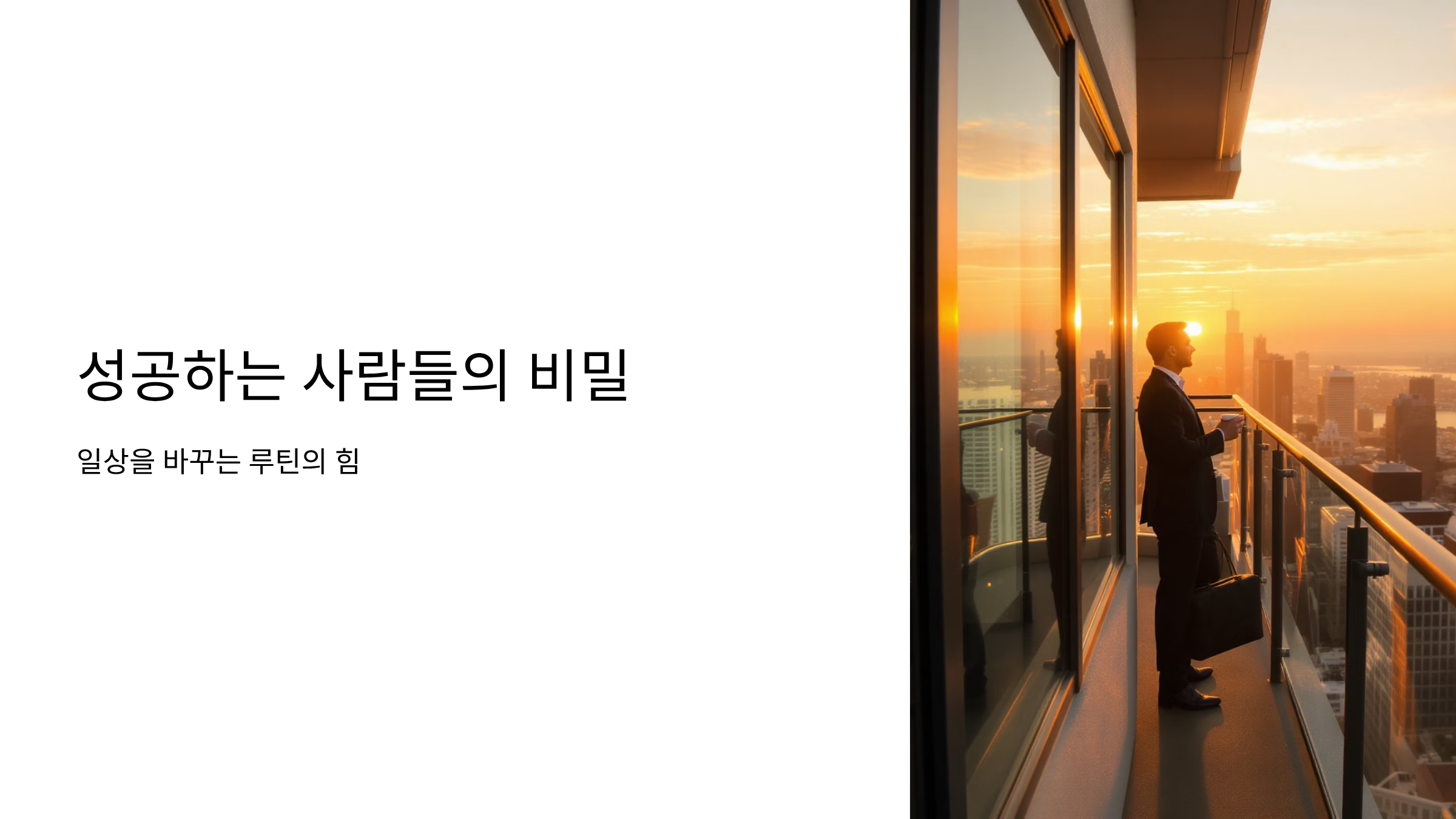 루틴 만들기로 삶의 변화 시작하기