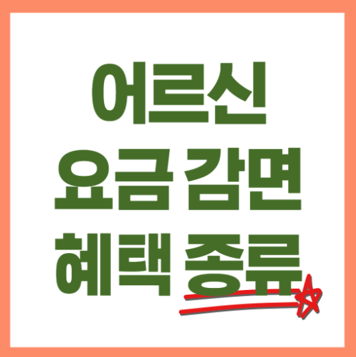 65세이상 어르신 복지혜택