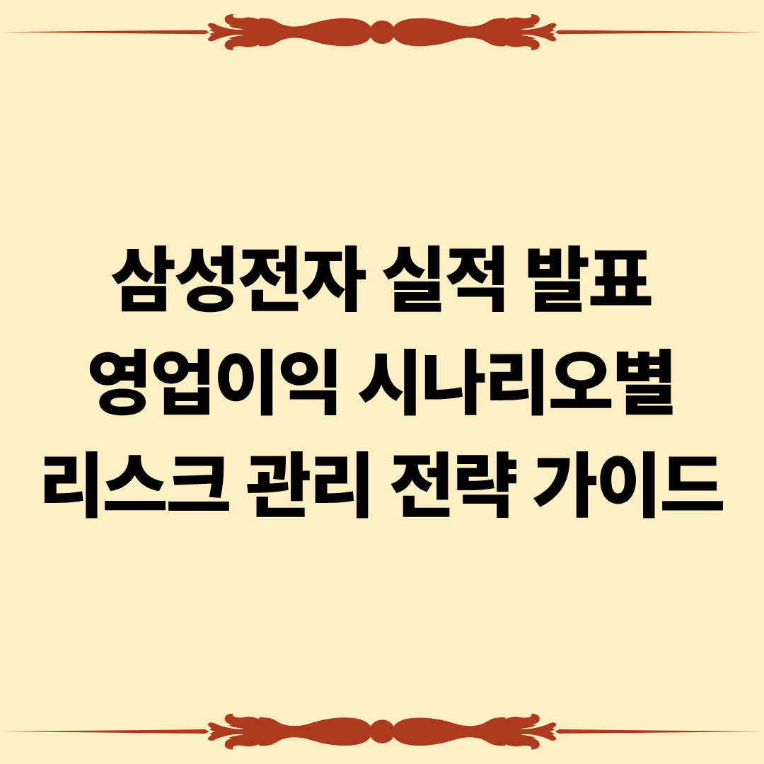 삼성전자 실적발표