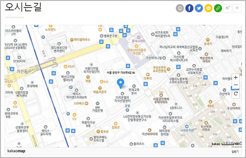 시도회별 오시는 길 안내