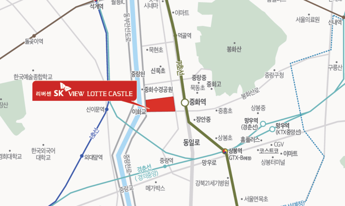 리버센 SK뷰 롯데캐슬 입지환경