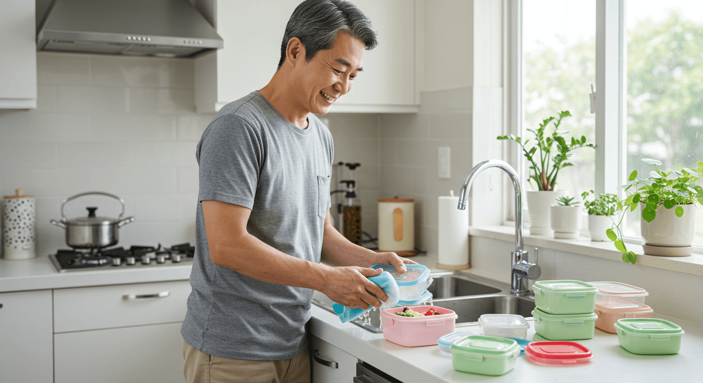 도시락 용기 위생관리법과 교체 시점