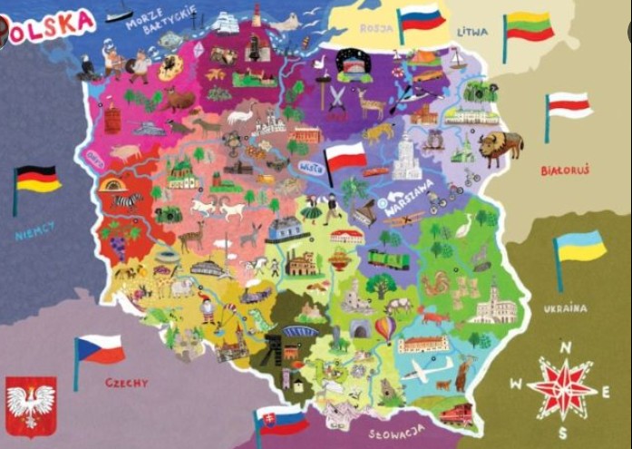 폴란드 지도 관련 사진